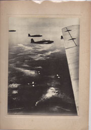 WWII Japanese Propaganda Photo Of Airplanes Heading To Palembang