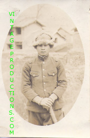 WWII Japanese China Front Army Officer Holding Sword Photo