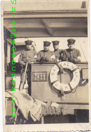 WWII Japanese Army Soldiers on transport ship Photo
