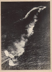 WWII Japanese Propaganda Photo Of Attacking British Battleship