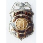 1960's Fort Irwin California Fire Department Captains Badge