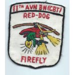 Vietnam 11th Aviation Battalion RED-DOG FIREFLY Pocket Patch