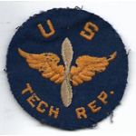 WWII English Made US Air Forces Tech Rep Patch