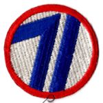 WWII 71st Division Patch
