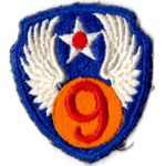 WWII AAF 9th Air Force Patch