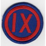 WWII 9th Corps Patch