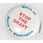 Vietnam Era Stop The Draft March On Washington Pin