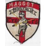 Vietnam 187th Assault Helicopter Company MAGGOT CRUSADERS Oversized Pocket Patch