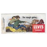 1940's-50's Levi Overalls For Rough Going... Advertising Ink Blotter