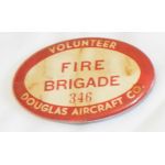 WWII Douglas Aircraft Company Volunteer Fire Brigade Home Front Employees ID Badge