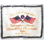 WWI US 3rd Army German Occupation Sweetheart Wall Hanger Souvenir Of Rhineland