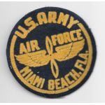 WWII Miami Beach AAF Flocked Patch