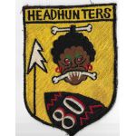 Korean War US Air Force HEAD HUNTERS 80th Fighter Squadron Patch