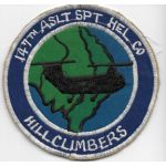 Vietnam 147th Assault Support Helicopter Company HILL CLIMBERS Pocket Patch