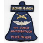 Vietnam 11th Combat Aviation Battalion Security Platoon PEACE MAKERS Pocket Patch