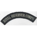 WWII Royal Observer Corps Shoulder Title / Patch