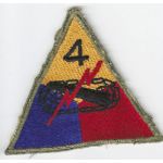 WWII Occupation - Late 1940's 4th Armor Division Theatre Made Patch