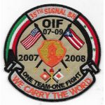 Operation Iraqi Freedom 35h Signal Battalion 2007-2008 Theatre Made Patch