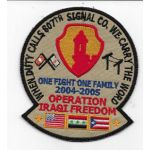 OIF 807th Signal Company Operation Iraqi Freedom 2004-2205 Patch