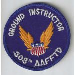 WWII 308th AAF Flight Training Detachment Ground Instructor CPT Patch