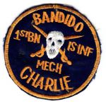 Vietnam 1st Battalion 15th Infantry Mechanized BANDIDO CHARLIE Pocket Patch