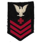 WWII US Navy Pharmacists Mate 1st Class Rate / Patch
