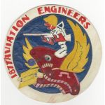 WWII AAF / Army Air Forces 1877th Aviation Engineers CBI Made Squadron Patch