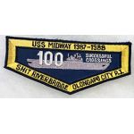 US Navy USS Midway WESTPAC '1987-88 100 Successful Crossings Shit River Bridge Olongapo City PI Patch