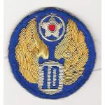 WWII Army Air Forces 10th Air Force Gemsco Over Bullion Patch