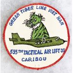 Vietnam US Air Force 535th Tactical Airlift GREER TIGER LINE Squadron Patch