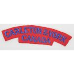 WWII Canadian Carleton & York Regiment Shoulder Title