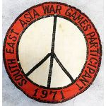 ​Vietnam South East Asia War Games Participant 1971 Back Patch