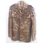 WWII US Army Air Corps 9th Air Force Airborne Troop Carrier 4 Pocket Jacket and wool shirt