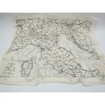 WWII RAF silk map of Italy