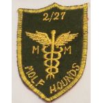 2nd Battalion 27th Infantry Medical WOLFHOUNDS  Pocket Patch Vietnam