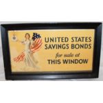 Celluloid United States Savings Bond Sign