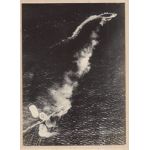 WWII Japanese Propaganda Photo Of Attacking British Battleship